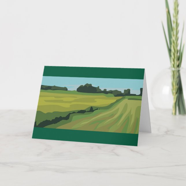Grüne Landschaft Karte (Vorderseite)
