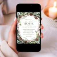 Grüne Landschaft Pinecone Brautparty