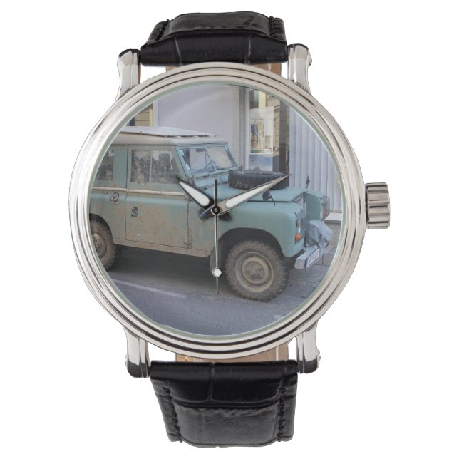 Grüne Landstraße Armbanduhr (Vorderseite)