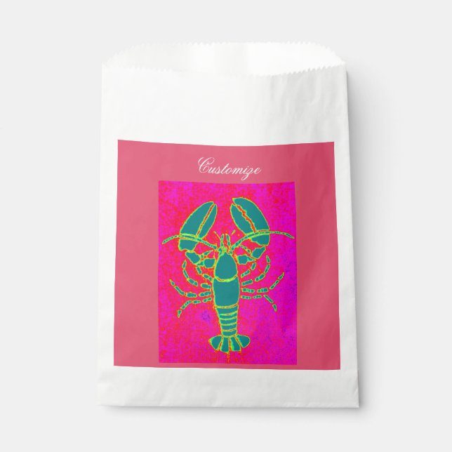 Grüne Languste Rot Geschenktütchen (Vorderseite)