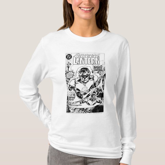 Grüne Lanterneien, schwarz und weiß T-Shirt (Vorderseite)