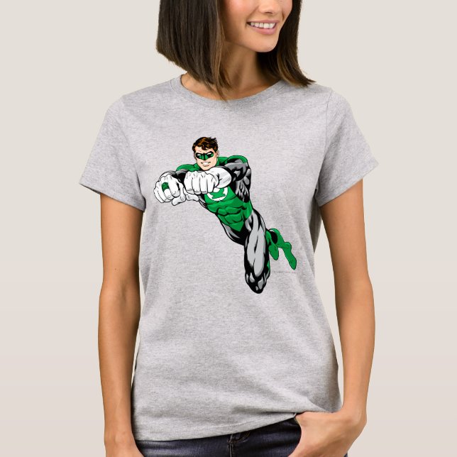 Grüne Laterne - Beide Arme nach vorne T-Shirt (Vorderseite)