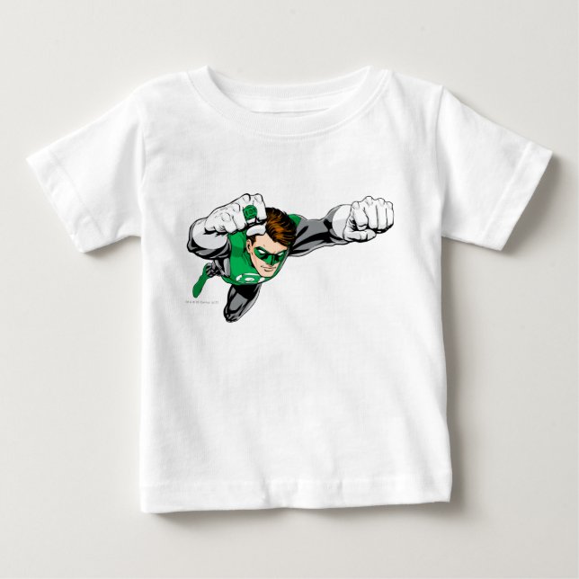 Grüne Laterne - Comic, rechts fliegen Baby T-shirt (Vorderseite)
