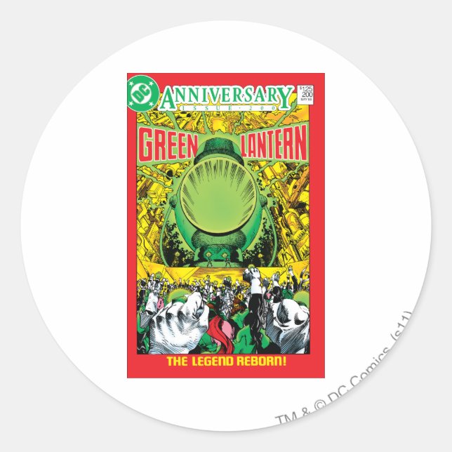 Grüne Laterne - Der legendäre Reborn Runder Aufkleber (Vorderseite)