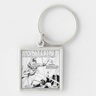 Grüne Laterne gegen den Clown, Schwarzweiss Schlüsselanhänger