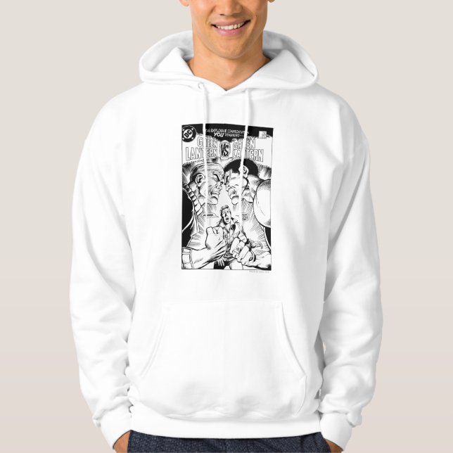 Grüne Laterne gegen Grüne Laterne, Schwarz und Wei Hoodie (Vorderseite)