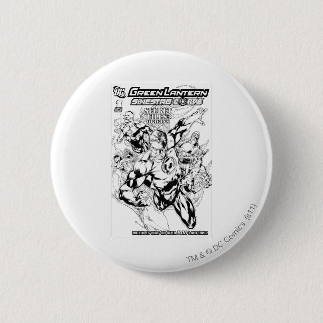 Grüne Laterne - geheime Dateien und Button (Vorderseite)