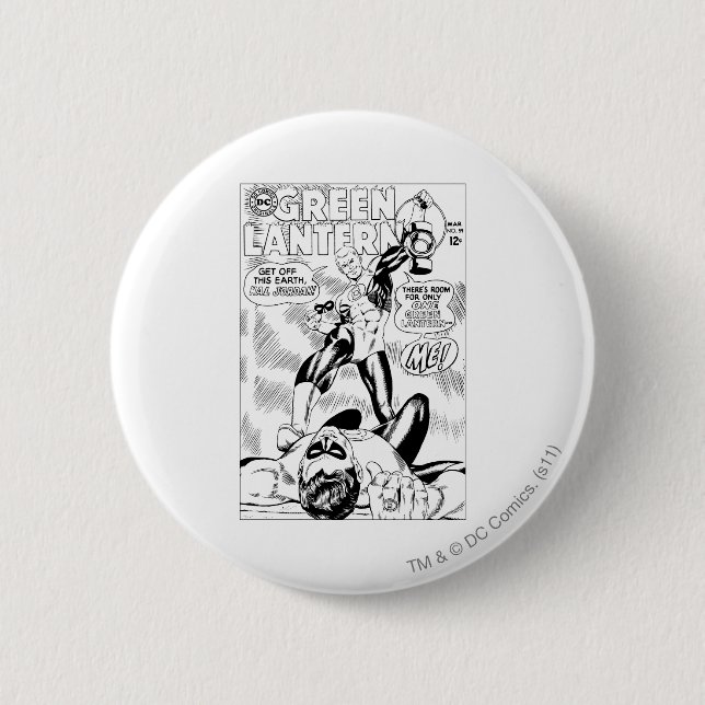 Grüne Laterne - gehen Sie von diesem Earch Hal Button (Vorderseite)