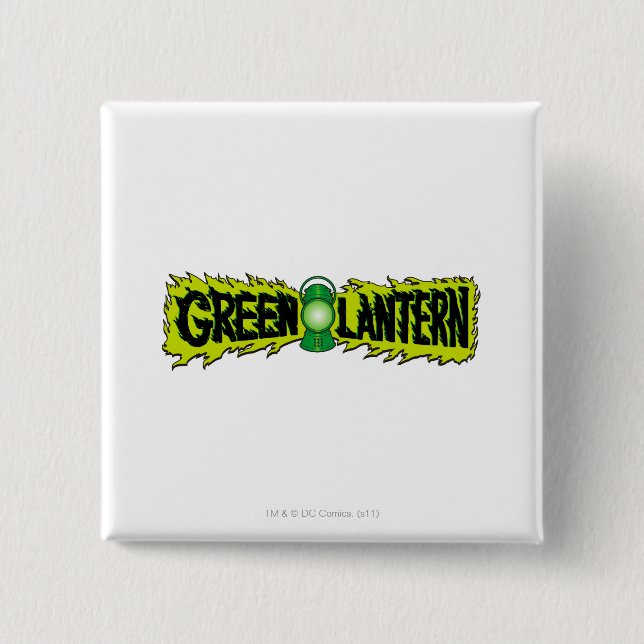 Grüne Laterne - glühende Laterne 2 Button (Vorderseite)