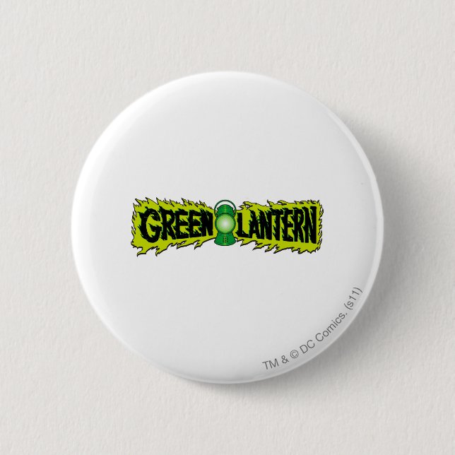 Grüne Laterne - glühende Laterne 2 Button (Vorderseite)