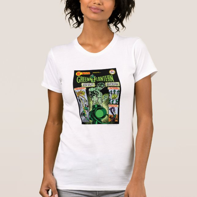 Grüne Laterne - Grünes schattiges Comic T-Shirt (Vorderseite)