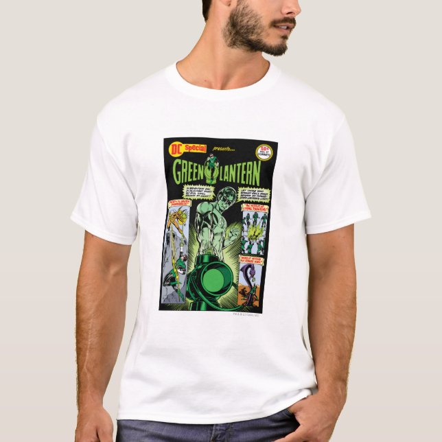 Grüne Laterne - Grünes schattiges Comic T-Shirt (Vorderseite)