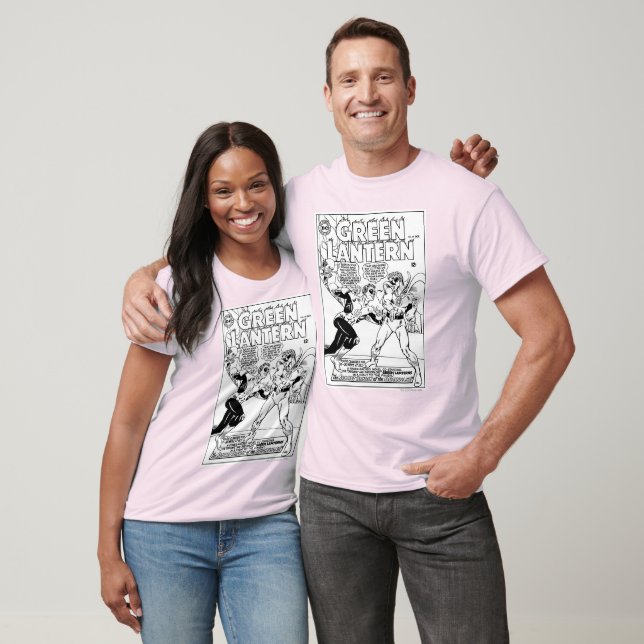 Grüne Laterne im Ring, Schwarz und Weiß T-Shirt (Unisex)
