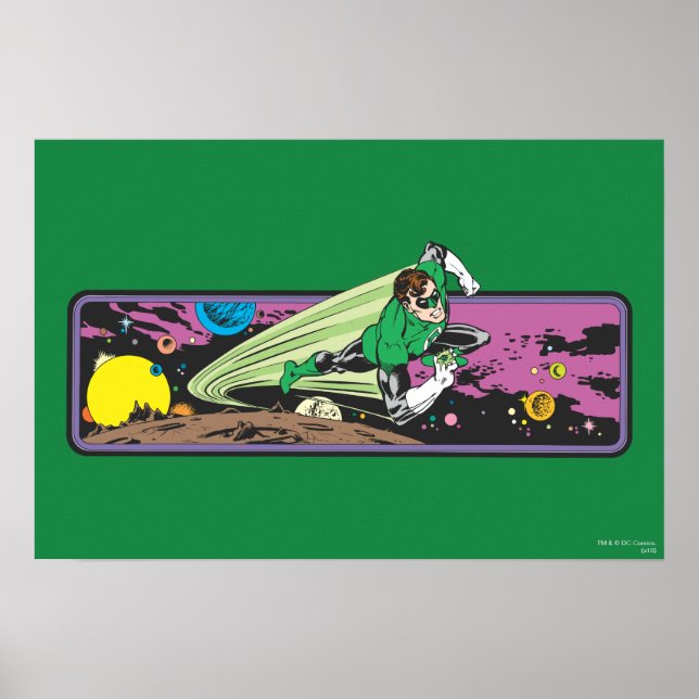 Grüne Laterne im Weltraum Poster (Vorne)