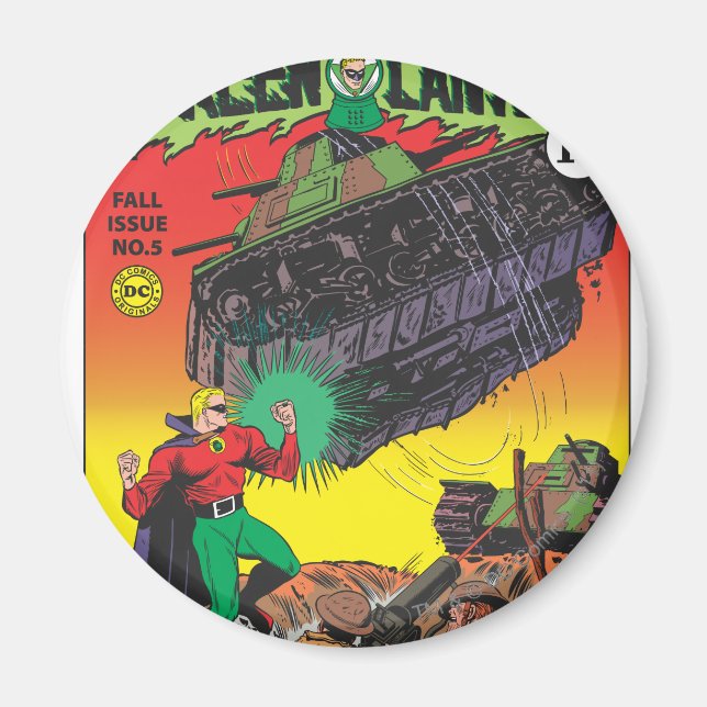 Grüne Laterne in den Gräben Magnet (Vorne)