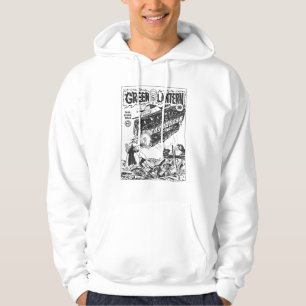 Grüne Laterne in den Gräben, Schwarzweiss Hoodie
