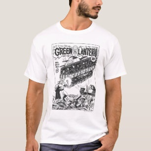 Grüne Laterne in den Gräben, Schwarzweiss T-Shirt