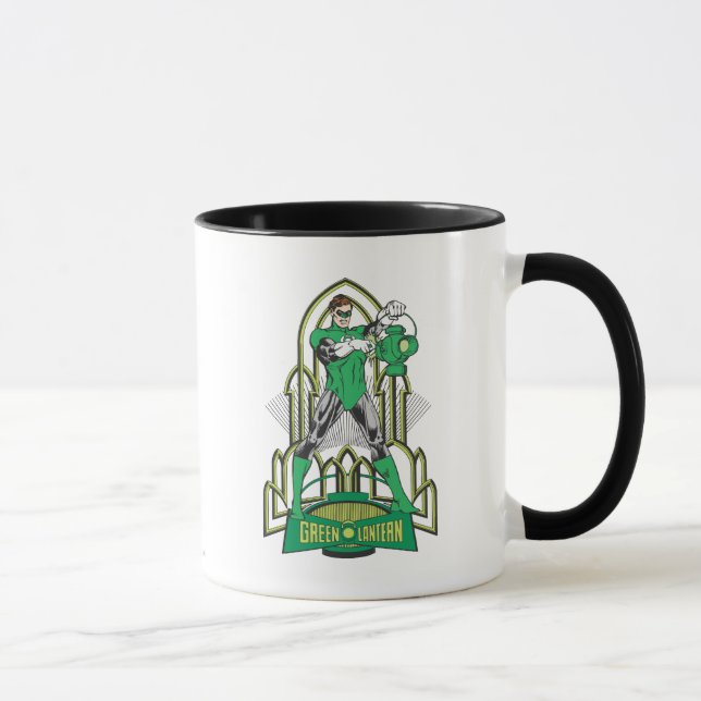 Grüne Laterne mit Buchstaben Tasse (Rechts)