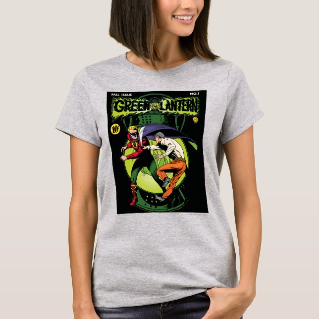 Grüne Laterne mit Kampffläche T-Shirt (Vorderseite)