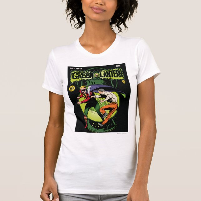 Grüne Laterne mit Kampffläche T-Shirt (Vorderseite)