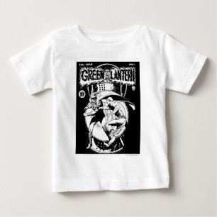 Grüne Laterne mit Kap im Kampf, Schwarz und Weiß Baby T-shirt