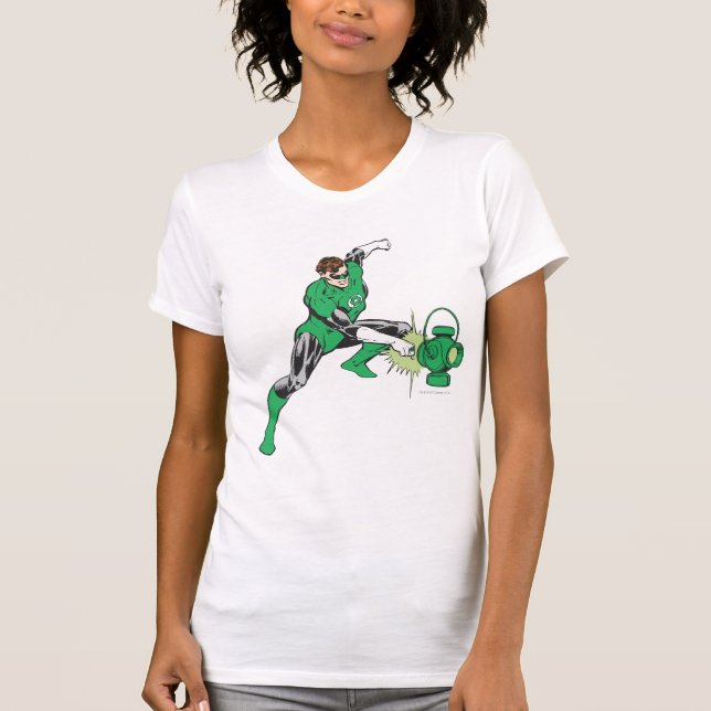 Grüne Laterne mit Laterne 2 T-Shirt (Vorderseite)