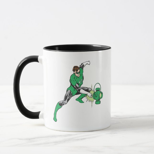 Grüne Laterne mit Laterne 2 Tasse (Links)