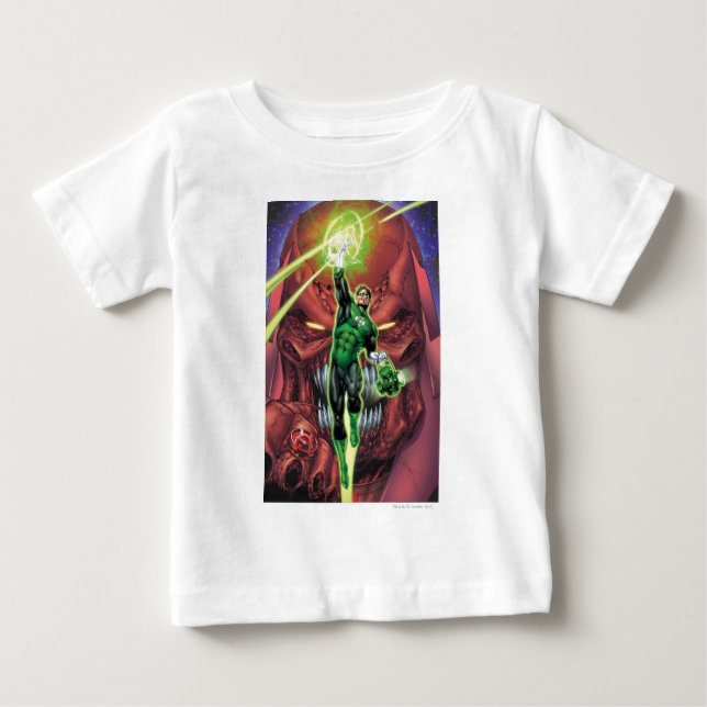 Grüne Laterne mit Lichtstrom - Farbe Baby T-shirt (Vorderseite)