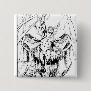 Grüne Laterne mit Strom des Lichtes Button