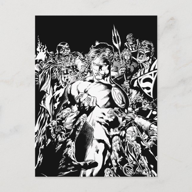 Grüne Laterne Postkarte (Vorderseite)