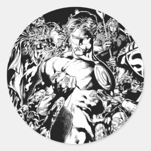 Grüne Laterne Runder Aufkleber