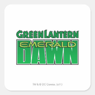 Grüne Laterne - Smaragddämmerungs-Logo Quadratischer Aufkleber