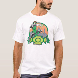 Grüne Laterne u. Stadtbild T-Shirt