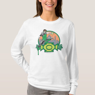Grüne Laterne u. Stadtbild T-Shirt