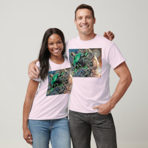 Grüne Laterne und Mond T-Shirt