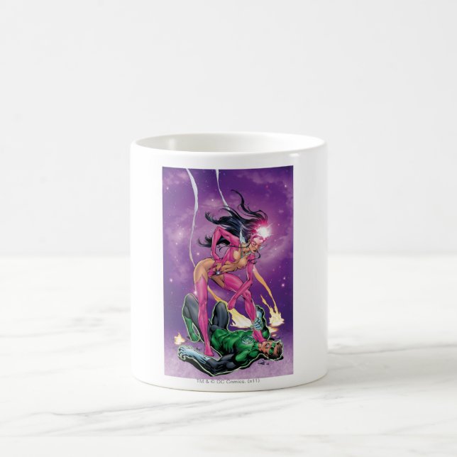Grüne Laterne und Sapphire - Farbe Kaffeetasse (Mittel)