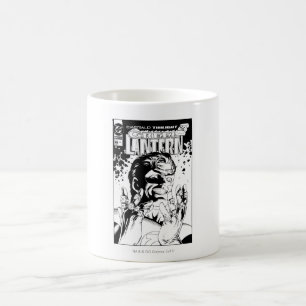 Grüne Laterne - viele Ringe, Schwarzweiss Kaffeetasse
