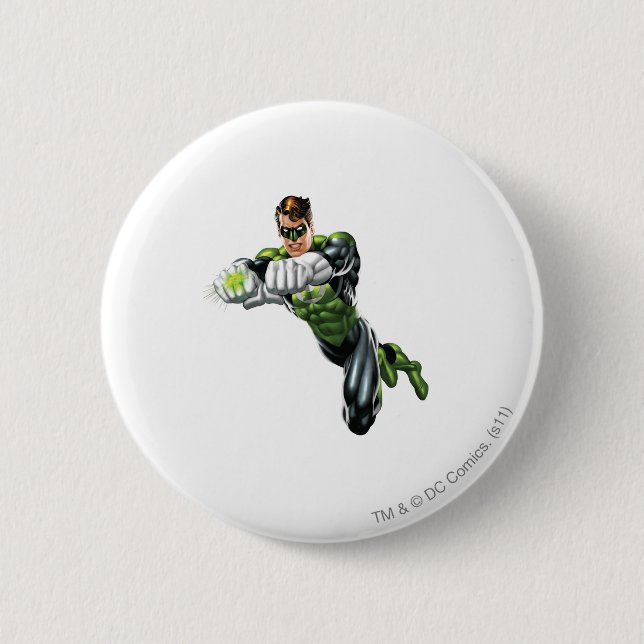 Grüne Laterne - völlig übertragen, beide Arme Button (Vorderseite)