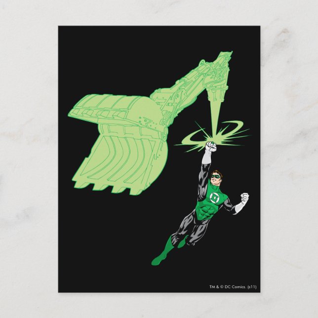 Grüne Laterne - Vollständig gerendert, mit Maschin Postkarte (Vorderseite)