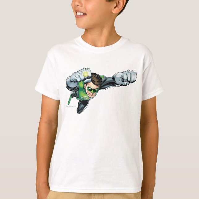 Grüne Laterne - Vollständig gerendert, rechts flie T-Shirt (Vorderseite)