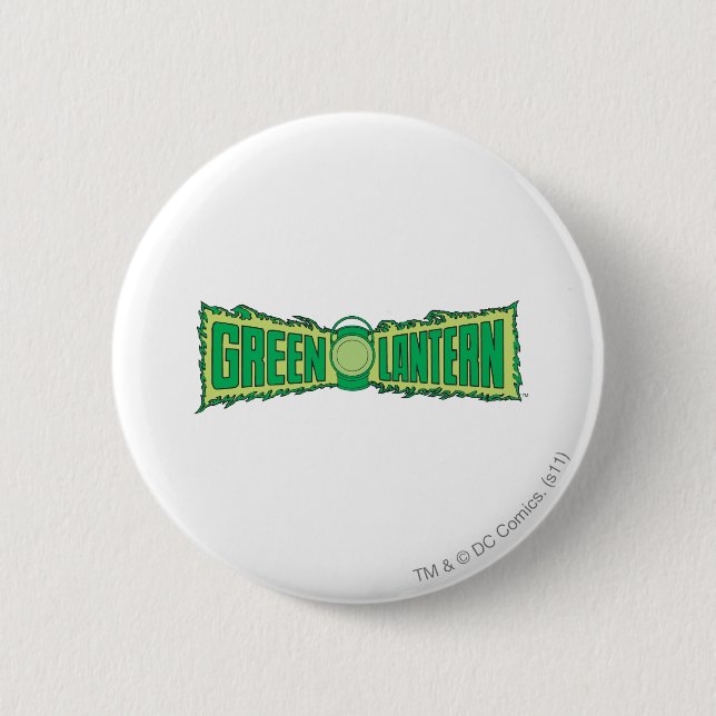 Grüne Laternen-Buchstaben 1 Button (Vorderseite)