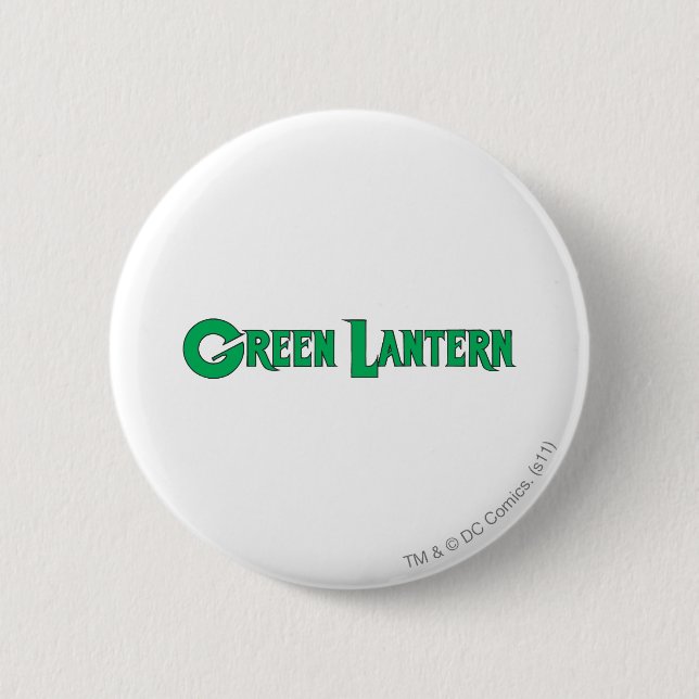Grüne Laternen-Buchstaben 2 Button (Vorderseite)