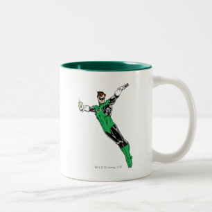 Grüne Laternen-Fliege oben Zweifarbige Tasse