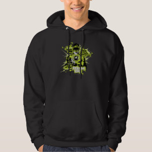 Grüne Laternen-Text-Collage - Farbe Hoodie