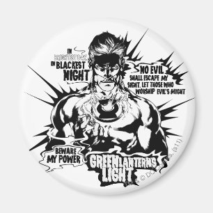 Grüne Laternen-Text-Collage Magnet