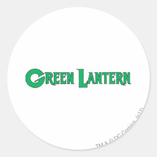 Grüne Laternenbuchstaben 2 Runder Aufkleber