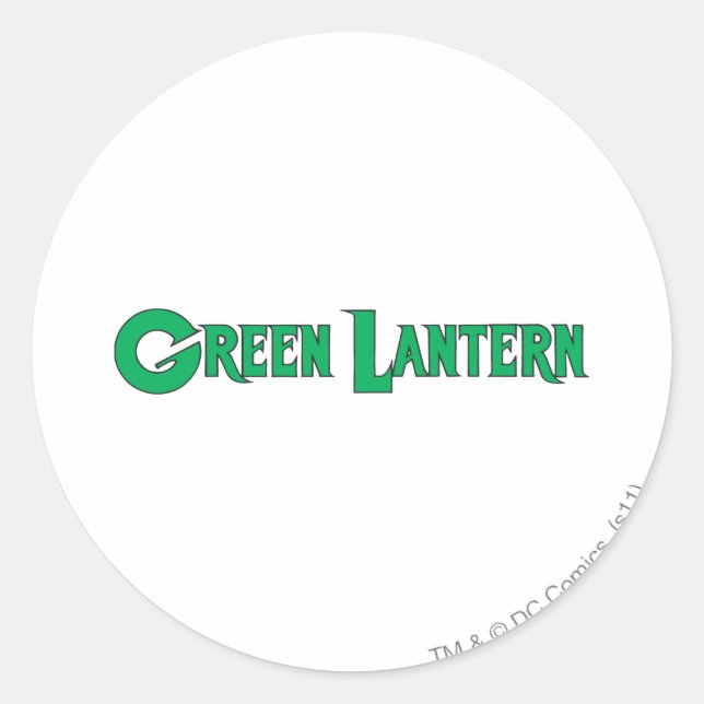 Grüne Laternenbuchstaben 2 Runder Aufkleber (Vorderseite)