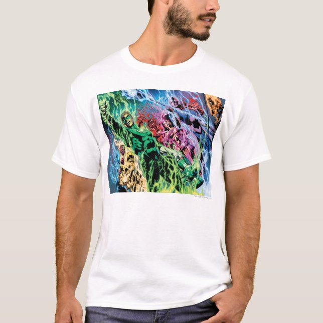 Grüne Laternengruppe - Farbe T-Shirt (Vorderseite)