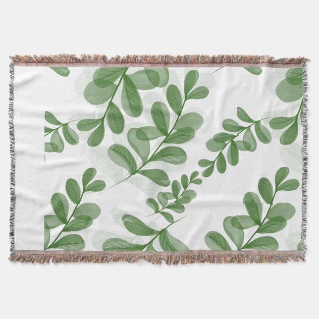Grüne Leaf Zweigstelle Art Decke (Vorderseite)