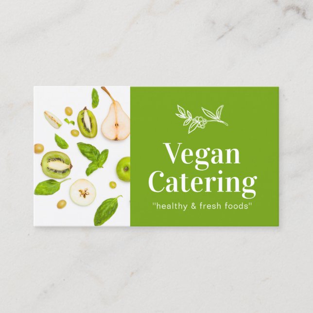 Grüne Lebensmittel gesunde Ernährung Detox Vegane  Visitenkarte (Vorderseite)